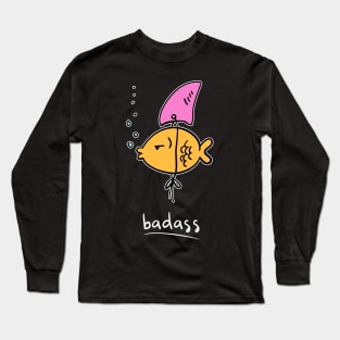 Badass Goldfish Long Sleeve T-Shirt